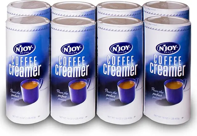 N'Joy Non-Dairy Coffee Creamer Powder – 16 oz Canisters (Pack of 8) – Kosher,