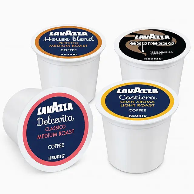 Lavazza K-Cup Coffee Pods Variety Bundle for Keurig Brewers – Light & Medium Roast, Single-Serve K-Cup Coffee Pods, 40 Count Assorted Flavors (10 Dolcevita Classico, 10 House Blend Perfetto, 10 Costiera Gran Aroma, & 10 Espresso)