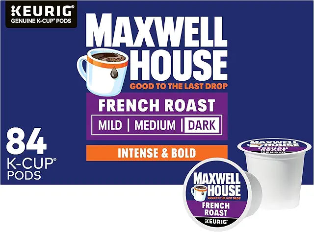 Maxwell House French Roast Dark Roast K-Cup Coffee Pods, 84 ct Box