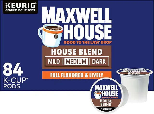 Maxwell House House Blend Medium Roast K-Cup Coffee Pods, 84 ct Box