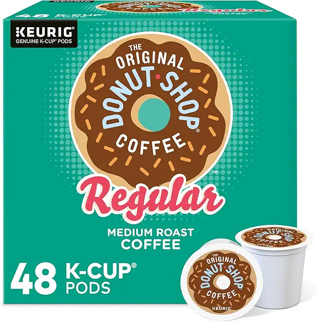 The Original Donut Shop Regular, Single-Serve Keurig K-Cup Pods, Medium Roast Coffee Pods, 48 Count