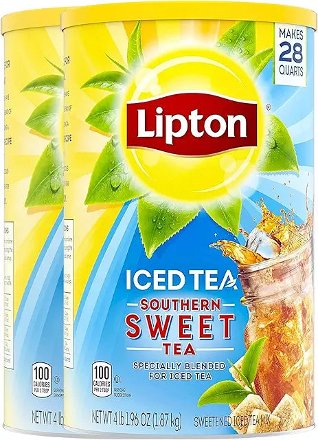 Lipton Southern Sweet Iced Tea Mix, Makes 28 Quarts, 2 Pack