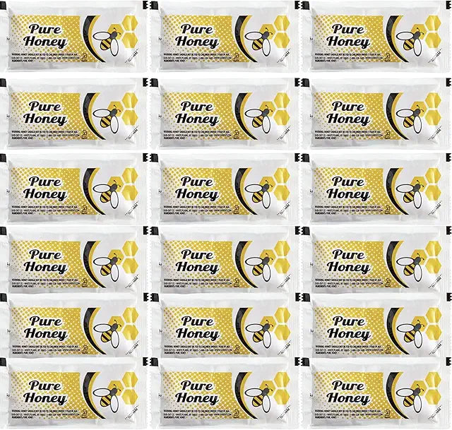Honey Lover’s Gift Pack – 100 Individual Packets of Pure Honey – Perfect for Tea, Coffee, Travel, and Snacking, Single Serve Packet